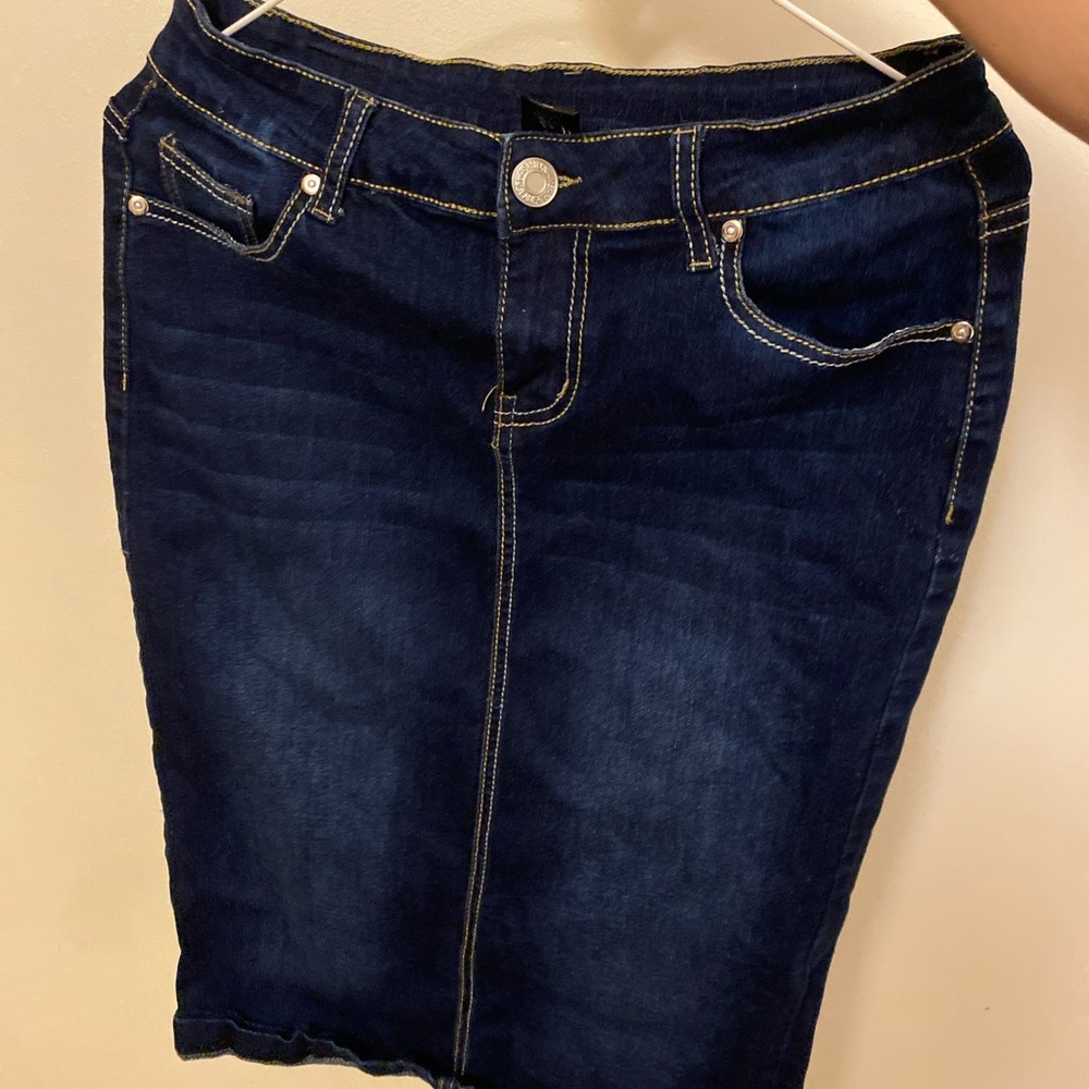 Dark Blue Denim Skirt